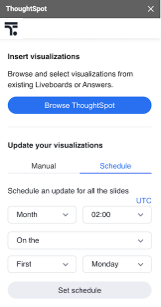 Monthly update of elements on the slide.