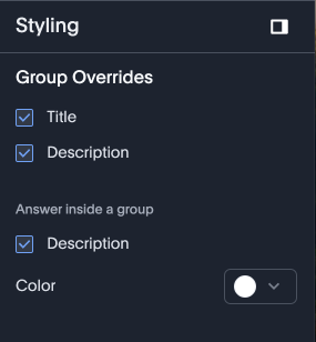 Styling Group Overrides