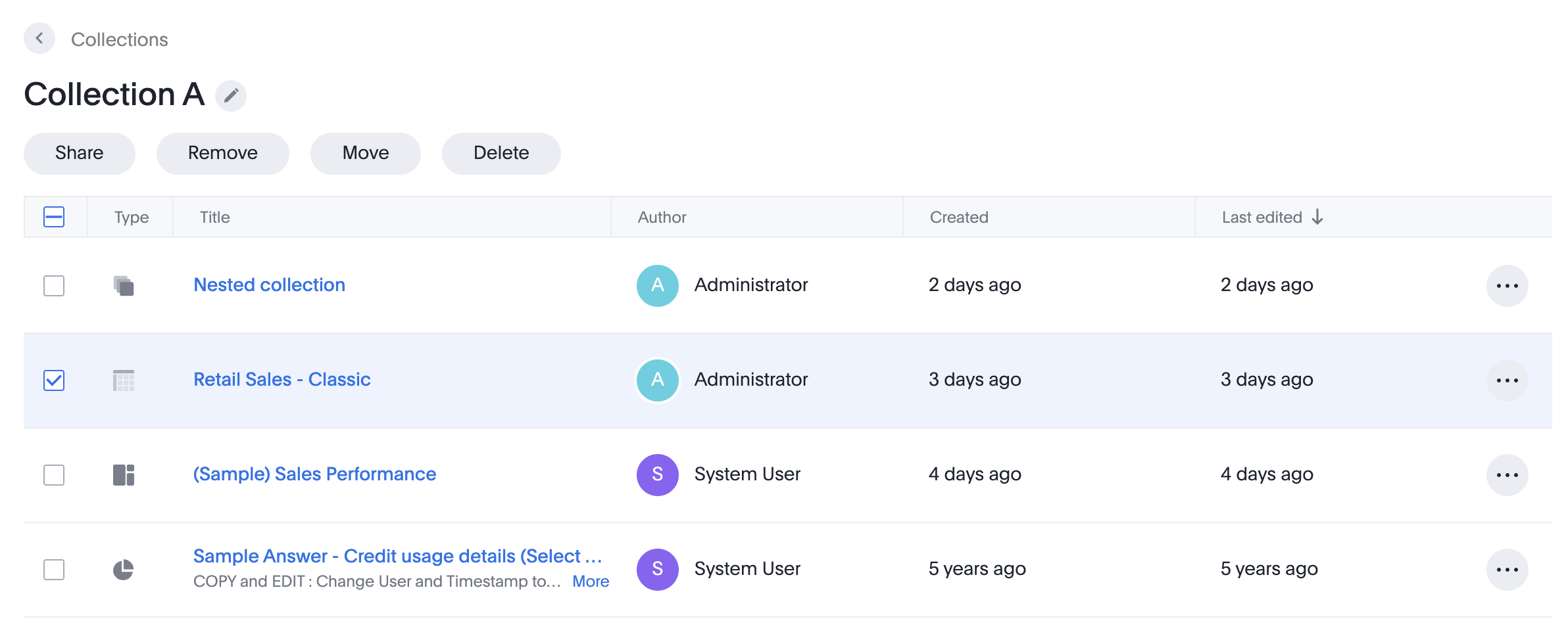 Delete objects from a Collection