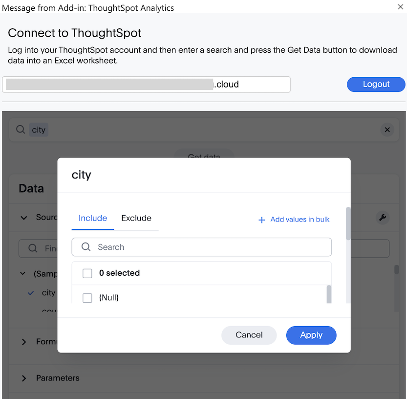 Add filter to the data
