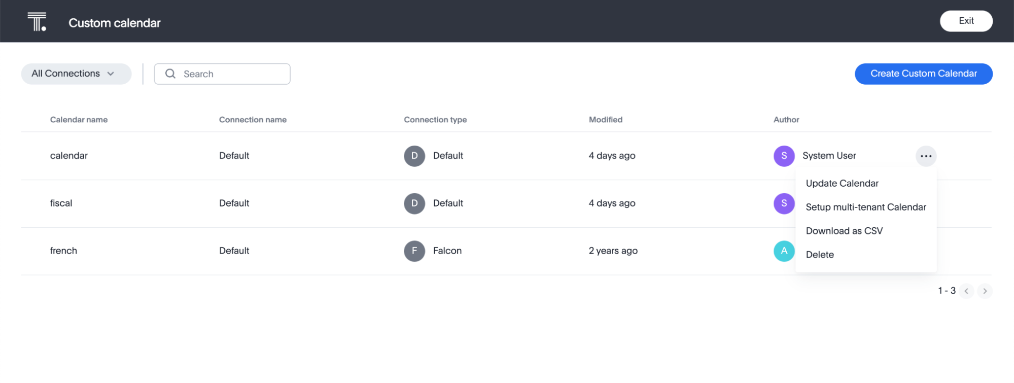 Set up multi-tenant calendar
